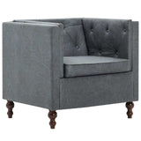vidaXL Fauteuil stof grijs