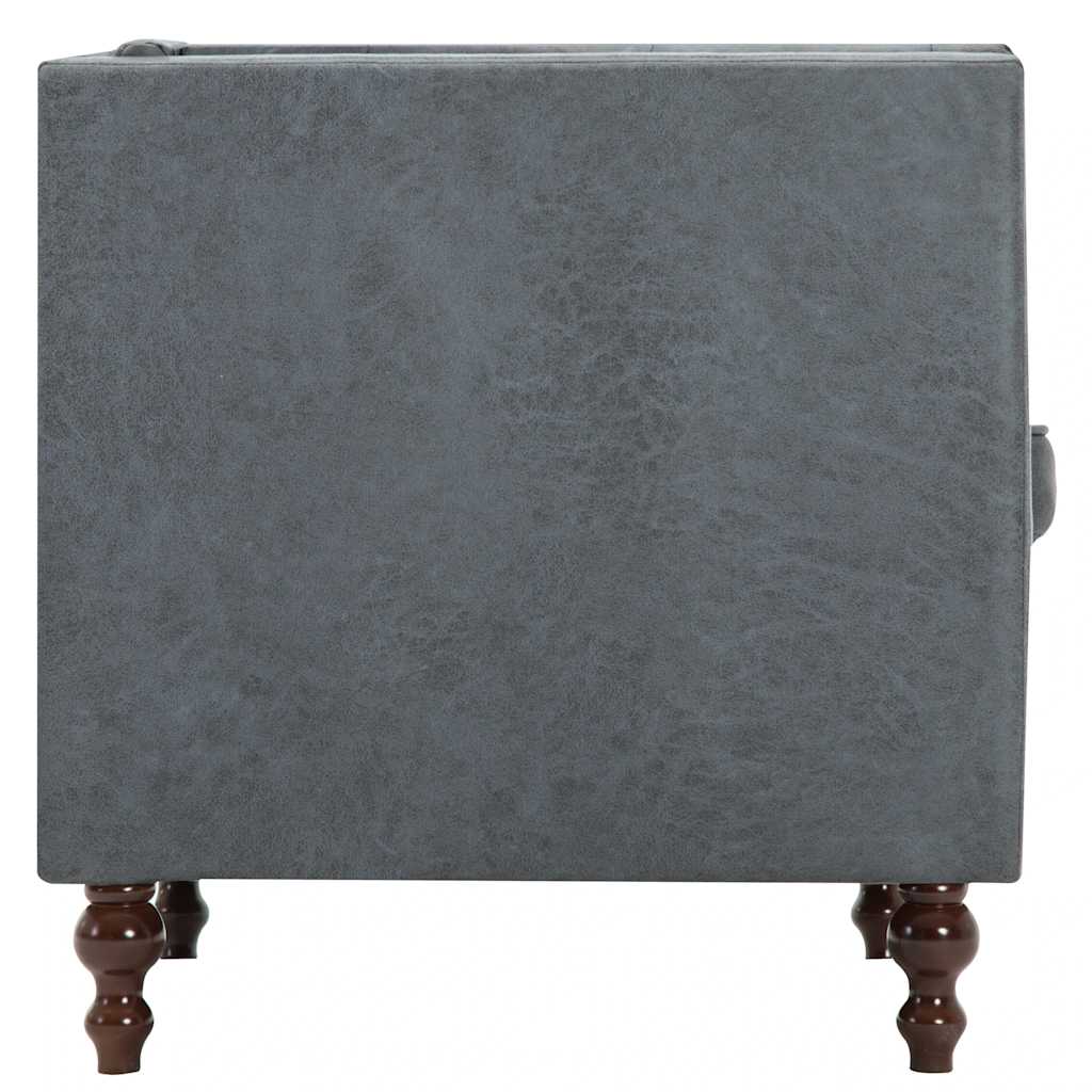 vidaXL Fauteuil stof grijs