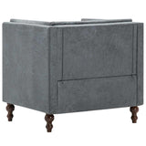 vidaXL Fauteuil stof grijs