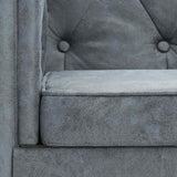 vidaXL Fauteuil stof grijs