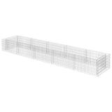 vidaXL Raised Gabion Planter 450x90x100 cm Galvanized Steel