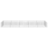 vidaXL Raised Gabion Planter 450x90x100 cm Galvanized Steel