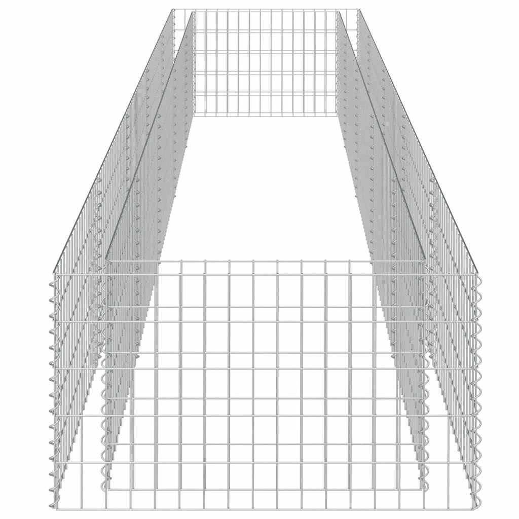 vidaXL Raised Gabion Planter 450x90x100 cm Galvanized Steel