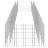 vidaXL Raised Gabion Planter 450x90x100 cm Galvanized Steel