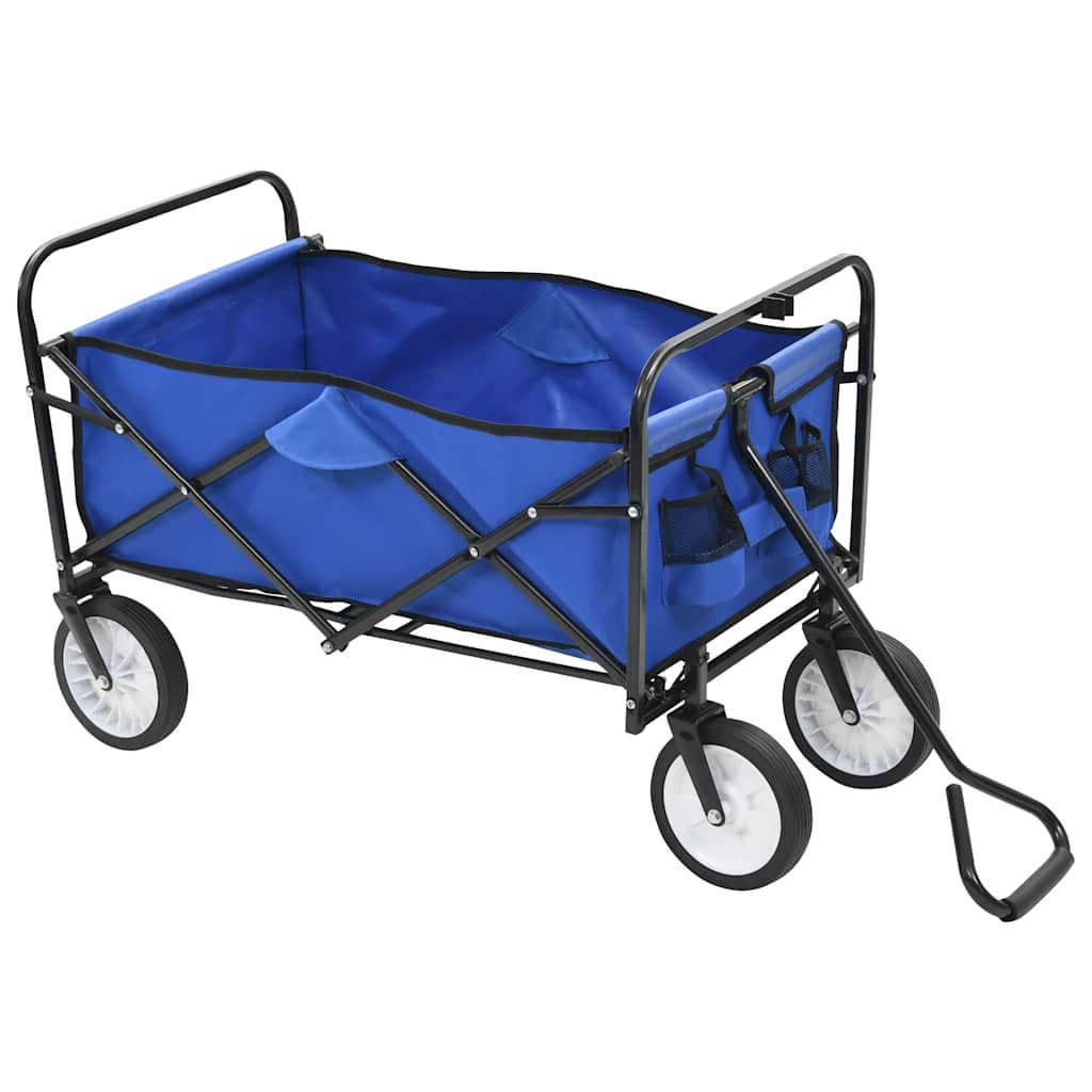 vidaXL Foldable Hand Cart Steel Red