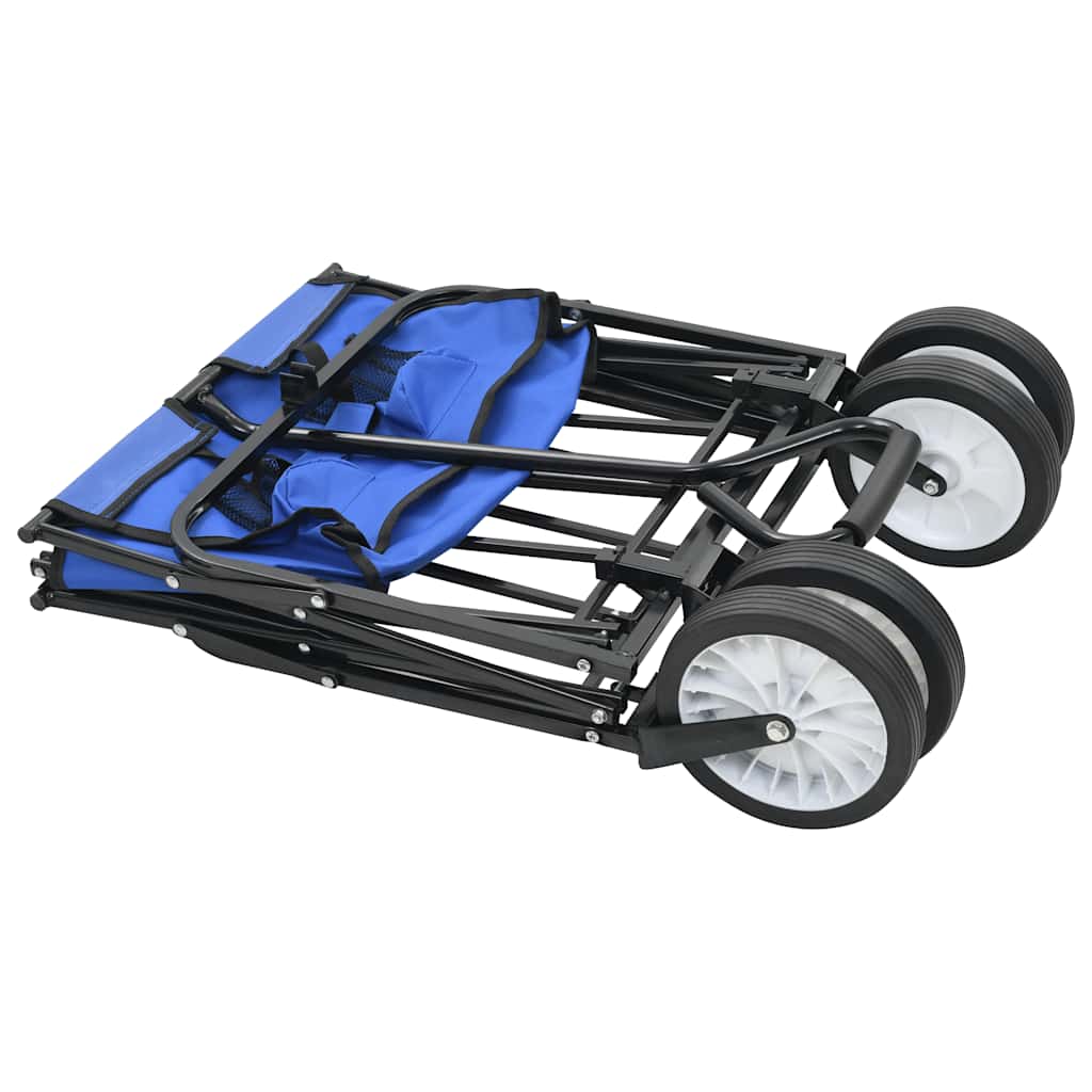 vidaXL Foldable Hand Cart Steel Red