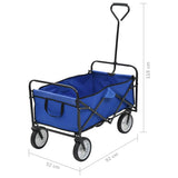 vidaXL Foldable Hand Cart Steel Red