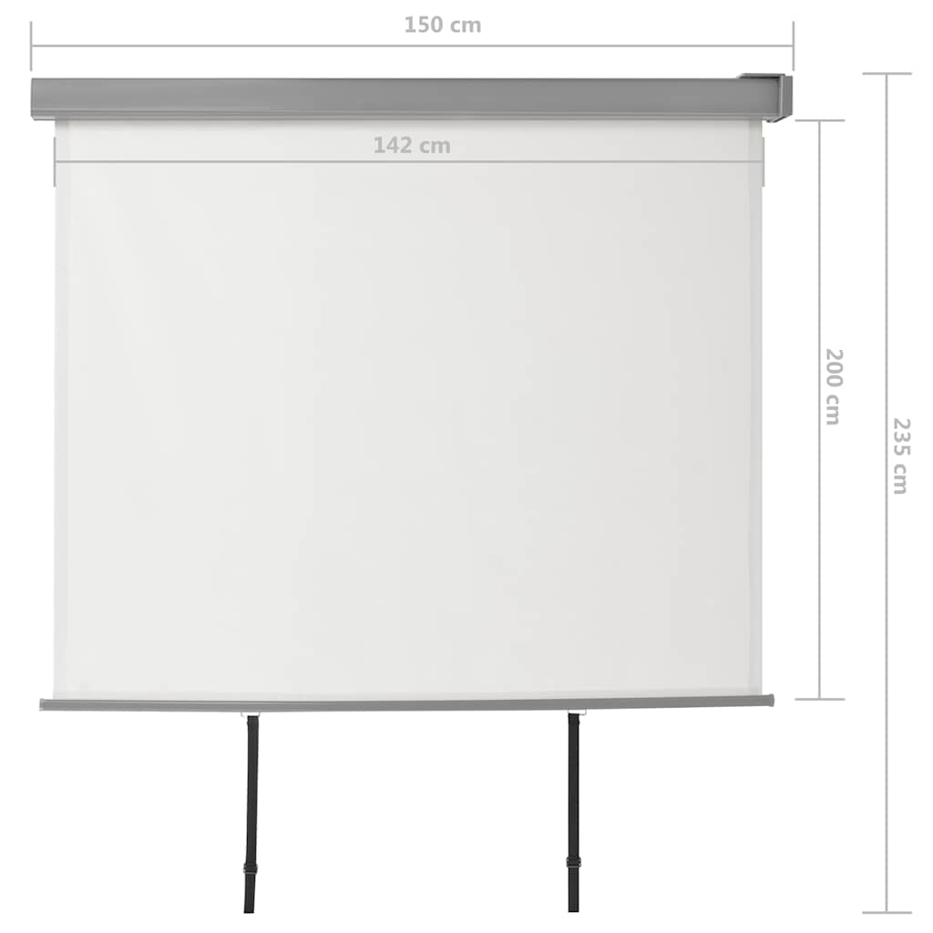vidaXL Balkonscherm multifunctioneel 150x200 cm crème