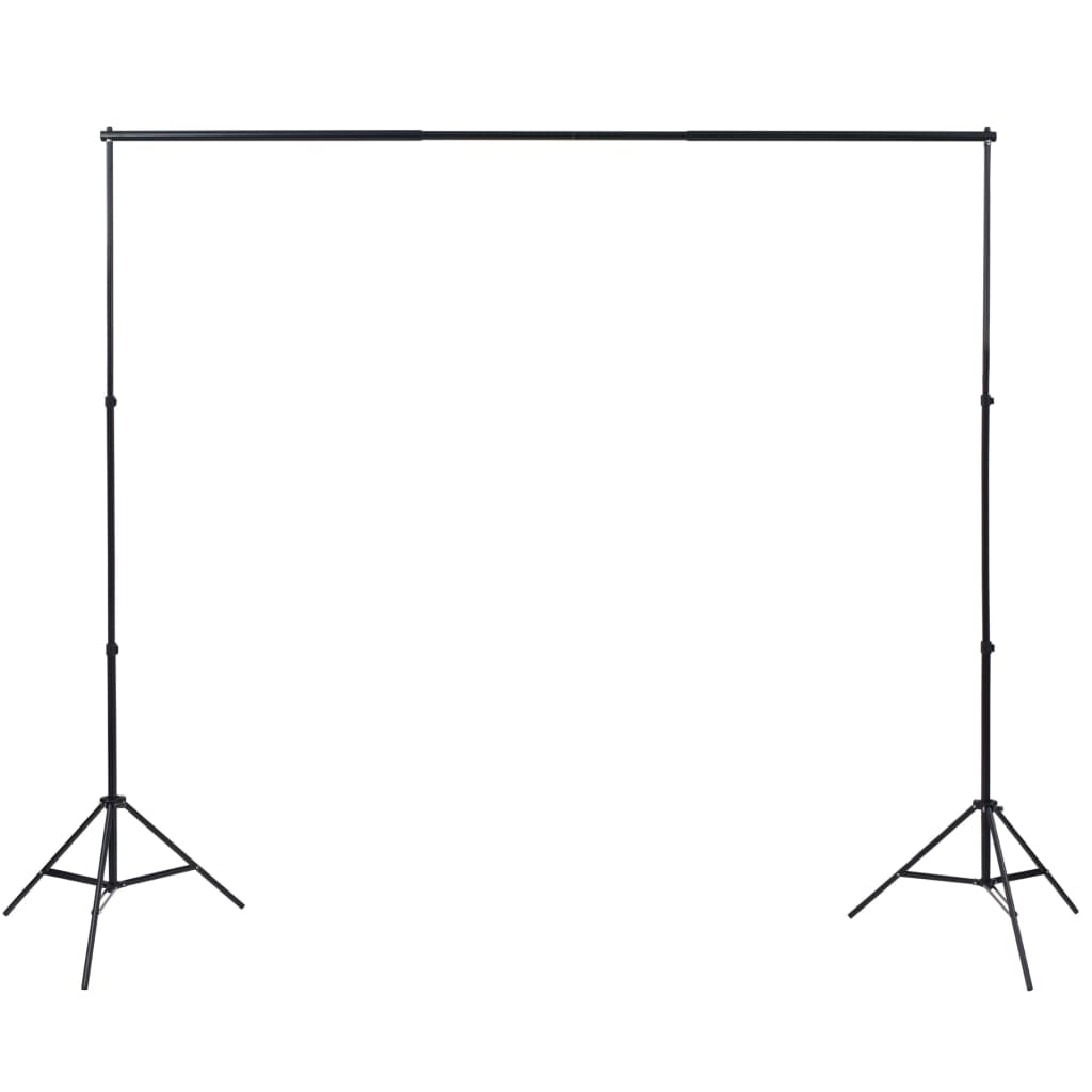 vidaXL Photo Studio Kit with 3 Cotton Backdrops and 3x3 m Frame