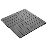 vidaXL Terras Tegel 3D-Design 11 pcs Lichtbruin 30 x 30 cm WPC