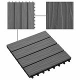 vidaXL Terras Tegel 3D-Design 11 pcs Lichtbruin 30 x 30 cm WPC