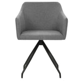 vidaXL Eetkamerstoelen draaibaar 2 st stof lichtgrijs