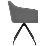 vidaXL Eetkamerstoelen draaibaar 2 st stof lichtgrijs