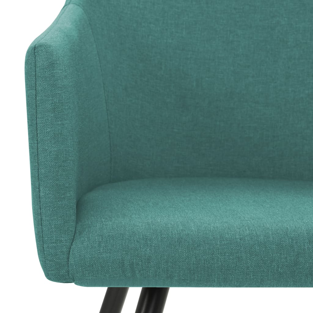 vidaXL Eetkamerstoelen 2 st stof groen