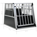 vidaXL Single Door Dog Crate 65x91x69.5 cm