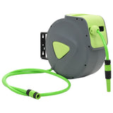 vidaXL Retractable Hose Reel Automatic Wall Mounted 10+1 m
