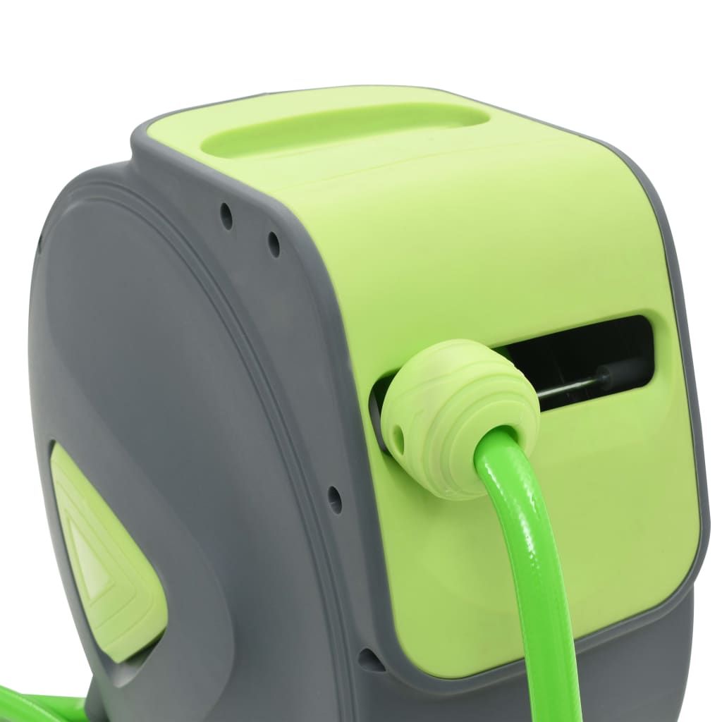 vidaXL Retractable Hose Reel Automatic Wall Mounted 10+1 m