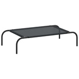 vidaXL Elevated Dog Bed S Textilene Black