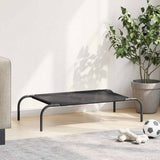 vidaXL Elevated Dog Bed S Textilene Black