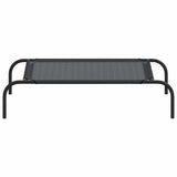 vidaXL Elevated Dog Bed S Textilene Black