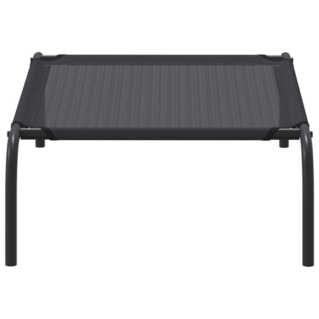 vidaXL Elevated Dog Bed S Textilene Black