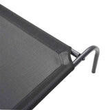 vidaXL Elevated Dog Bed S Textilene Black