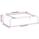 vidaXL Elevated Dog Bed S Textilene Black
