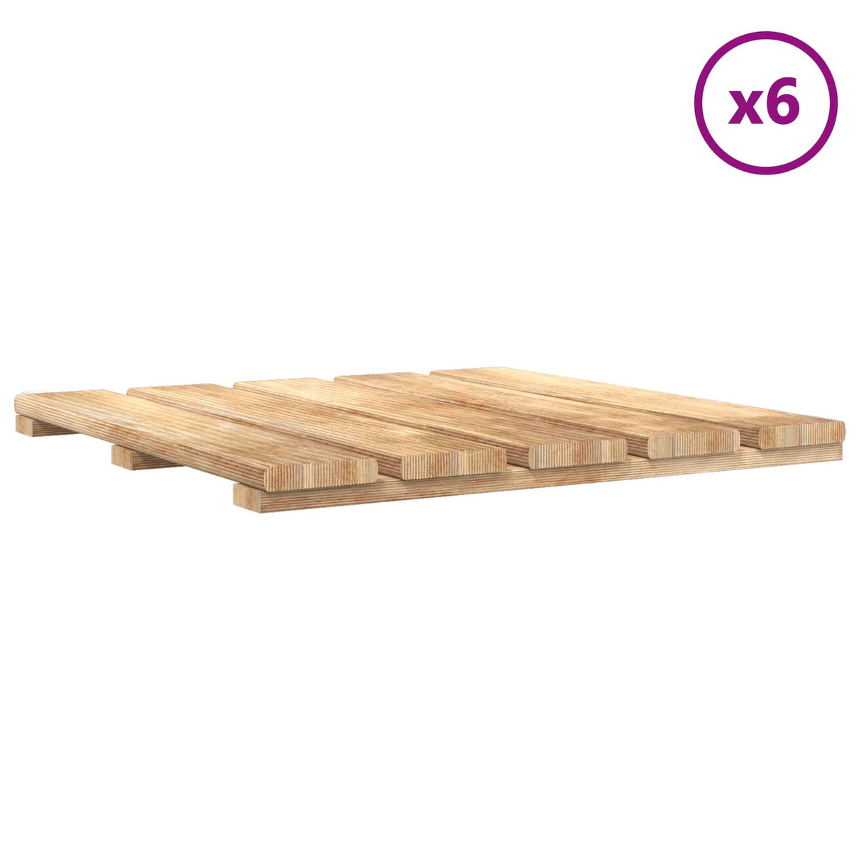 vidaXL Dalle de terrasse 6 pcs Vert 50 x 50 cm