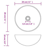 vidaXL Wastafel 28x10 cm keramiek zilverkleurig