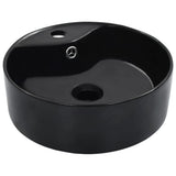 vidaXL Wash Basin with Overflow 36x13 cm Ceramic White