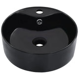 vidaXL Wash Basin with Overflow 36x13 cm Ceramic White