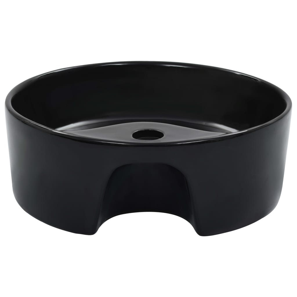 vidaXL Wash Basin with Overflow 36x13 cm Ceramic White