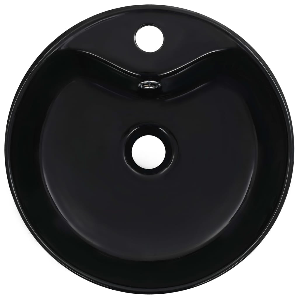 vidaXL Wash Basin with Overflow 36x13 cm Ceramic White