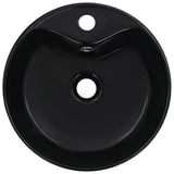 vidaXL Wash Basin with Overflow 36x13 cm Ceramic White
