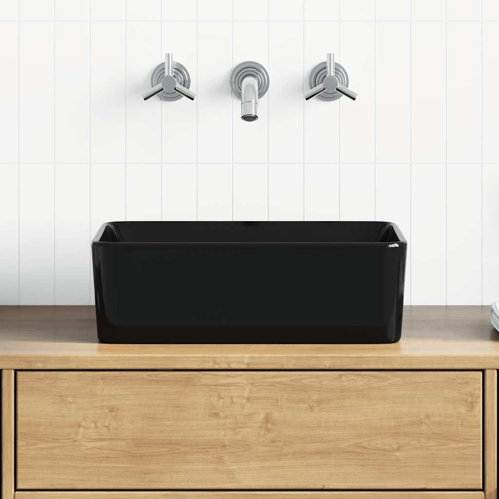 vidaXL Wash Basin 40x30x13 cm ceramic white