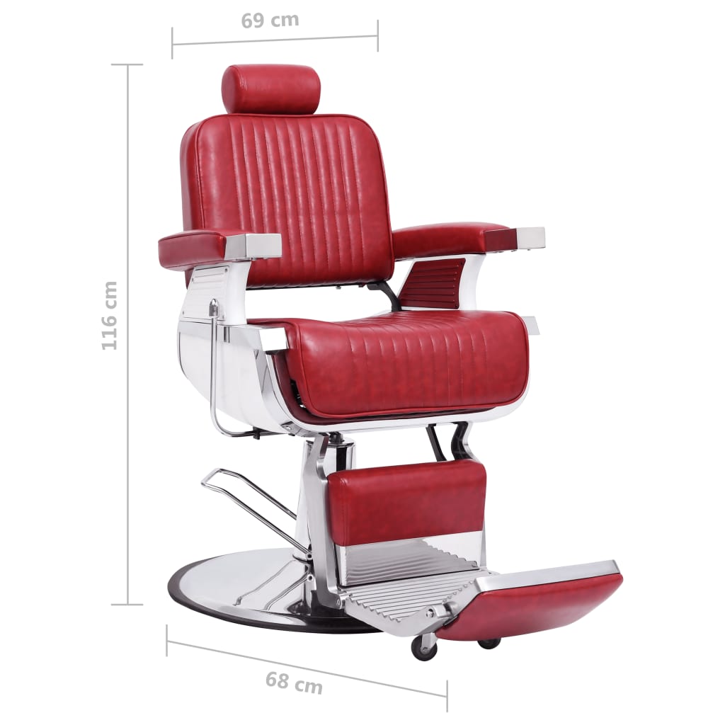 vidaXL Kappersstoel 68x69x116 cm kunstleer zwart