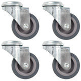 vidaXL Roulettes pivotantes avec platine à trous 4 pcs 50 mm