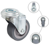 vidaXL Roulettes pivotantes avec platine à trous 4 pcs 50 mm