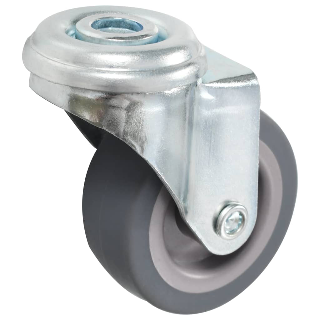 vidaXL Roulettes pivotantes avec platine à trous 4 pcs 50 mm