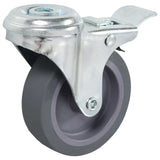 vidaXL Roulettes pivotantes avec trous de boulon et freins doubles 4 pcs 75 mm