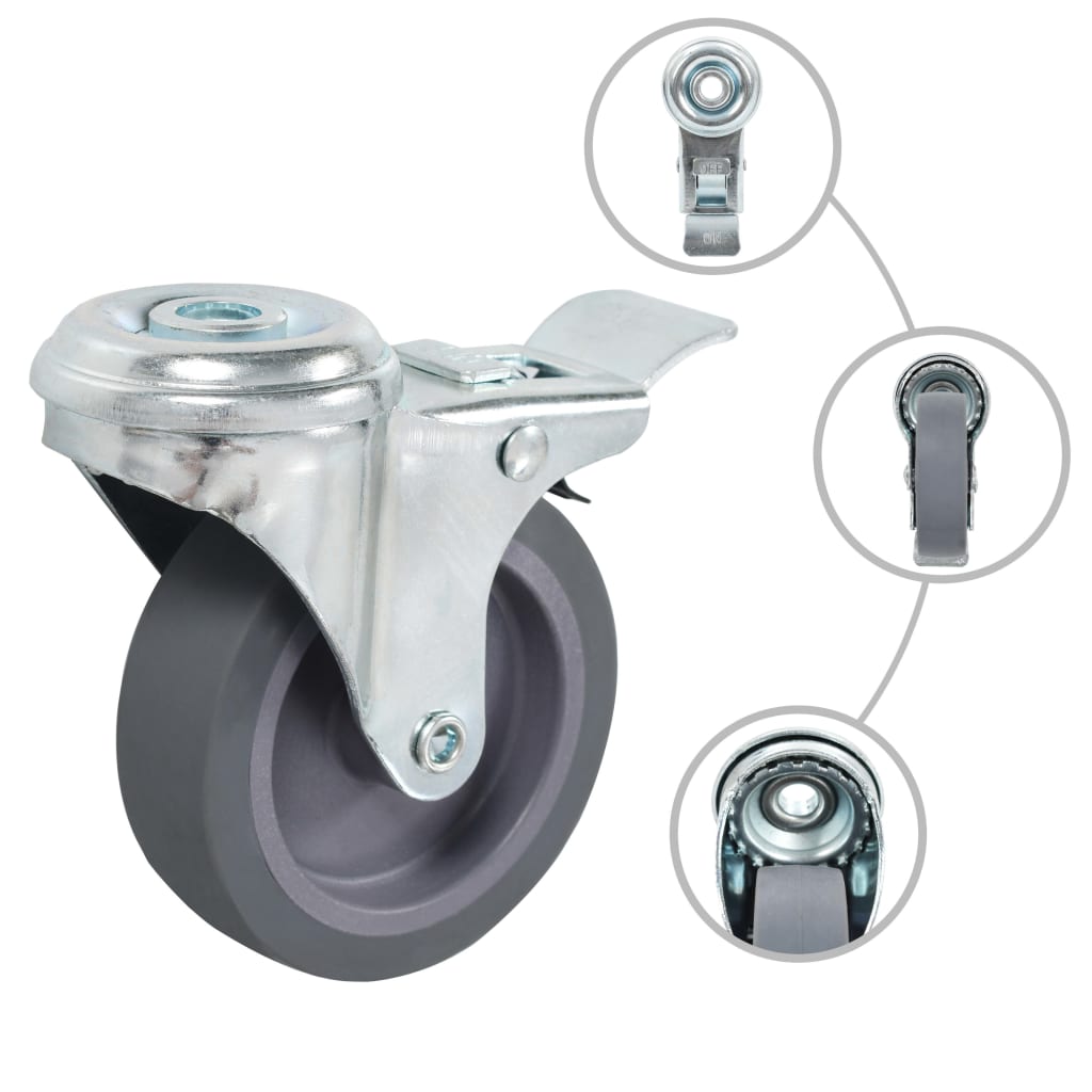 vidaXL Zwenkwielen met boutgaten 4 st 75 mm