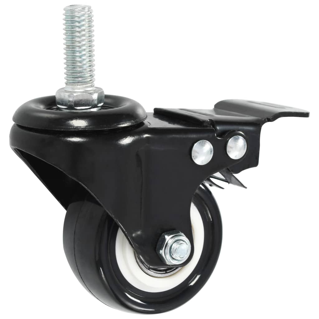 vidaXL Swivel Casters with Brakes 4 pcs 50 mm