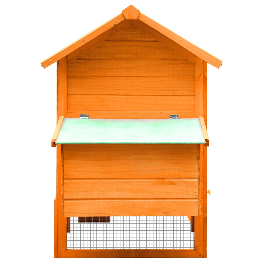 vidaXL Chicken Coop 170x81x110 cm Solid Pine and Fir Wood