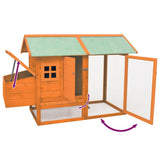 vidaXL Chicken Coop 170x81x110 cm Solid Pine and Fir Wood
