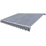 vidaXL Manual Retractable Awning 300 cm Blue/White
