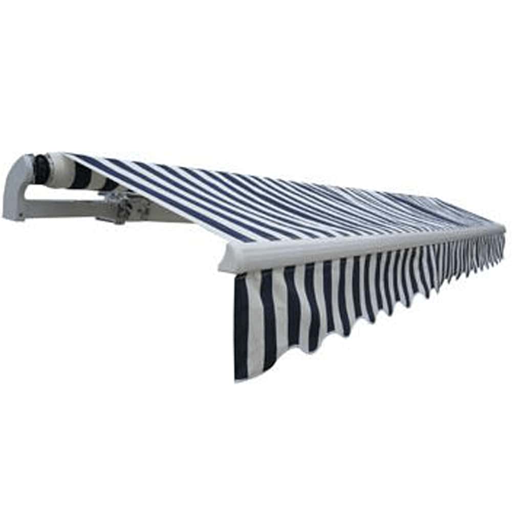 vidaXL Luifel Baignoire motorisée 400 cm bleu/blanc