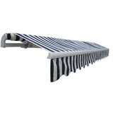 vidaXL Luifel Baignoire motorisée 400 cm bleu/blanc