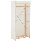 vidaXL Kledingkast 79x40x170 cm stof wit