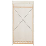 vidaXL Kledingkast 79x40x170 cm stof wit