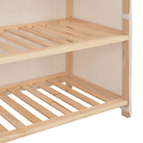 vidaXL Schoenenkast met hoes 79x40x80 cm stof wit